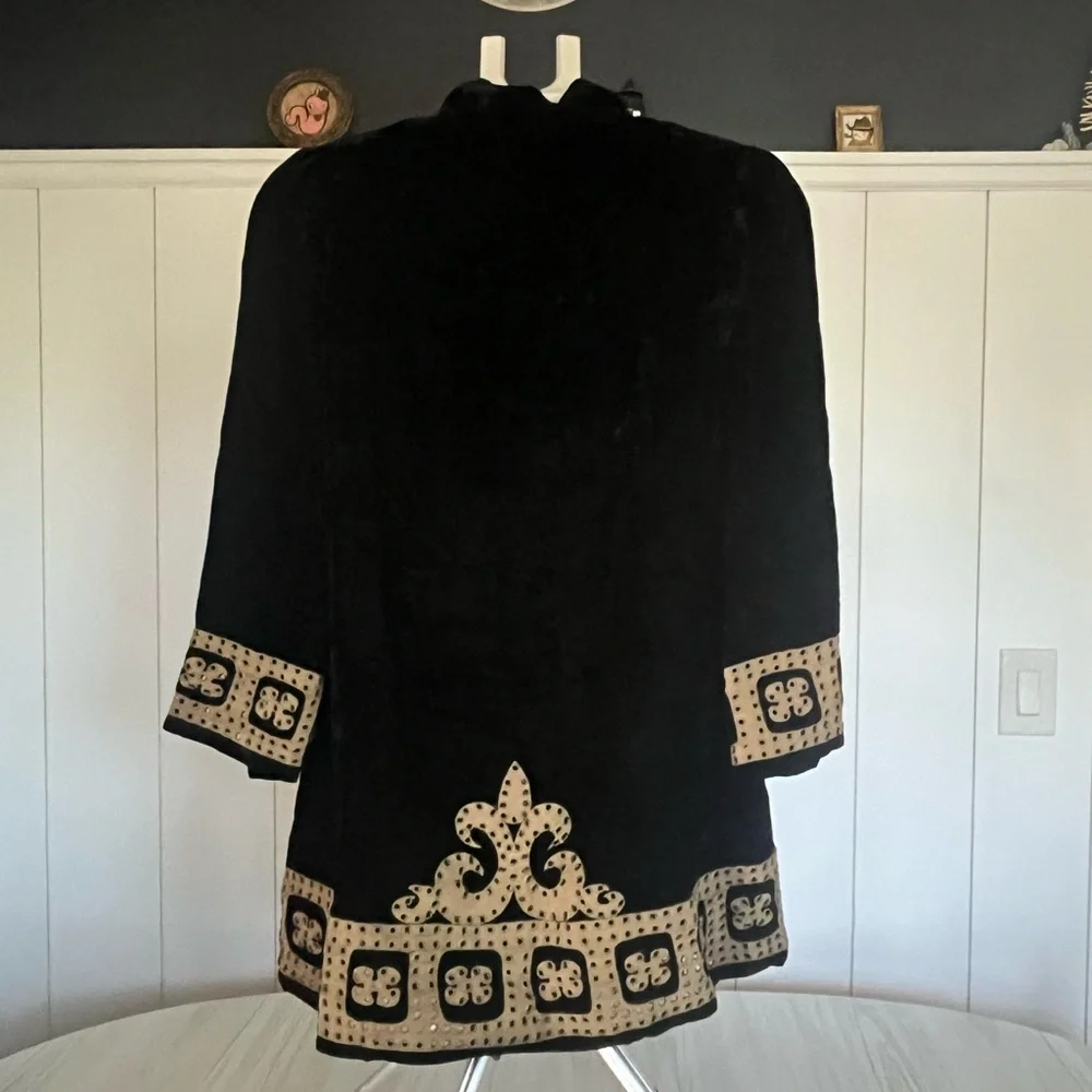 Elegant 60s velvet mini dress from London - Picture 6 of 14